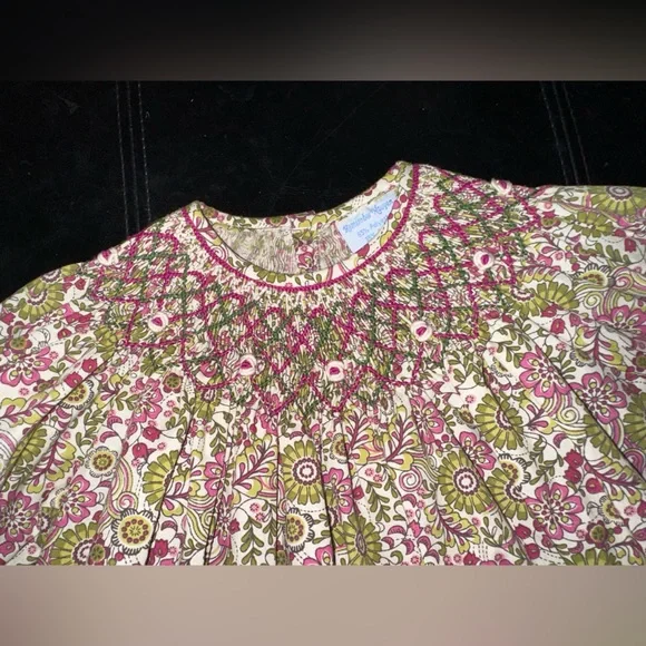 Remember Nguyen Toddler Girl Size 18 Months Floral Smock Dress - Picture 2 of 4